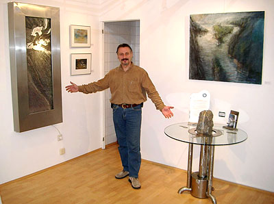 Ing. Branimir Minkin, Springbrunnen, Wasserwandbilder, Skulpturen aus Wasser, Stein, Metall, Glas und Licht