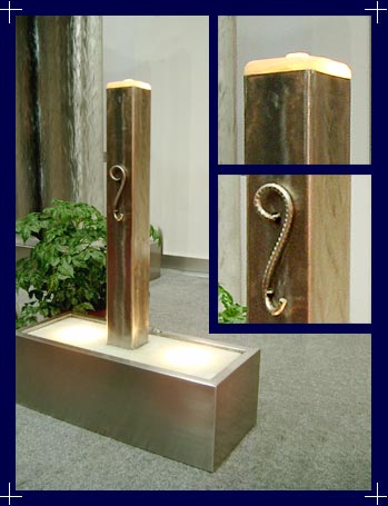 Wasserkreationen, Springbrunnenservice, Wasserdesign, Springbrunnen, Wasserbilder, Zimmerbrunnen, Wandbrunnen, Kunstobjekte aus Wasser Metall und Stein, Dekorbrunnen, Raumbefeuchter