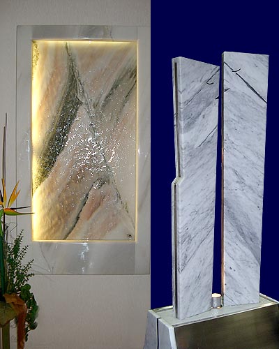 Wasserkreationen, Springbrunnenservice, Wasserdesign, Springbrunnen, Wasserbilder, Zimmerbrunnen, Wandbrunnen, Kunstobjekte aus Wasser Metall und Stein, Dekorbrunnen, Raumbefeuchter